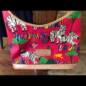 Super cute Zebra themed Dooney and Burke